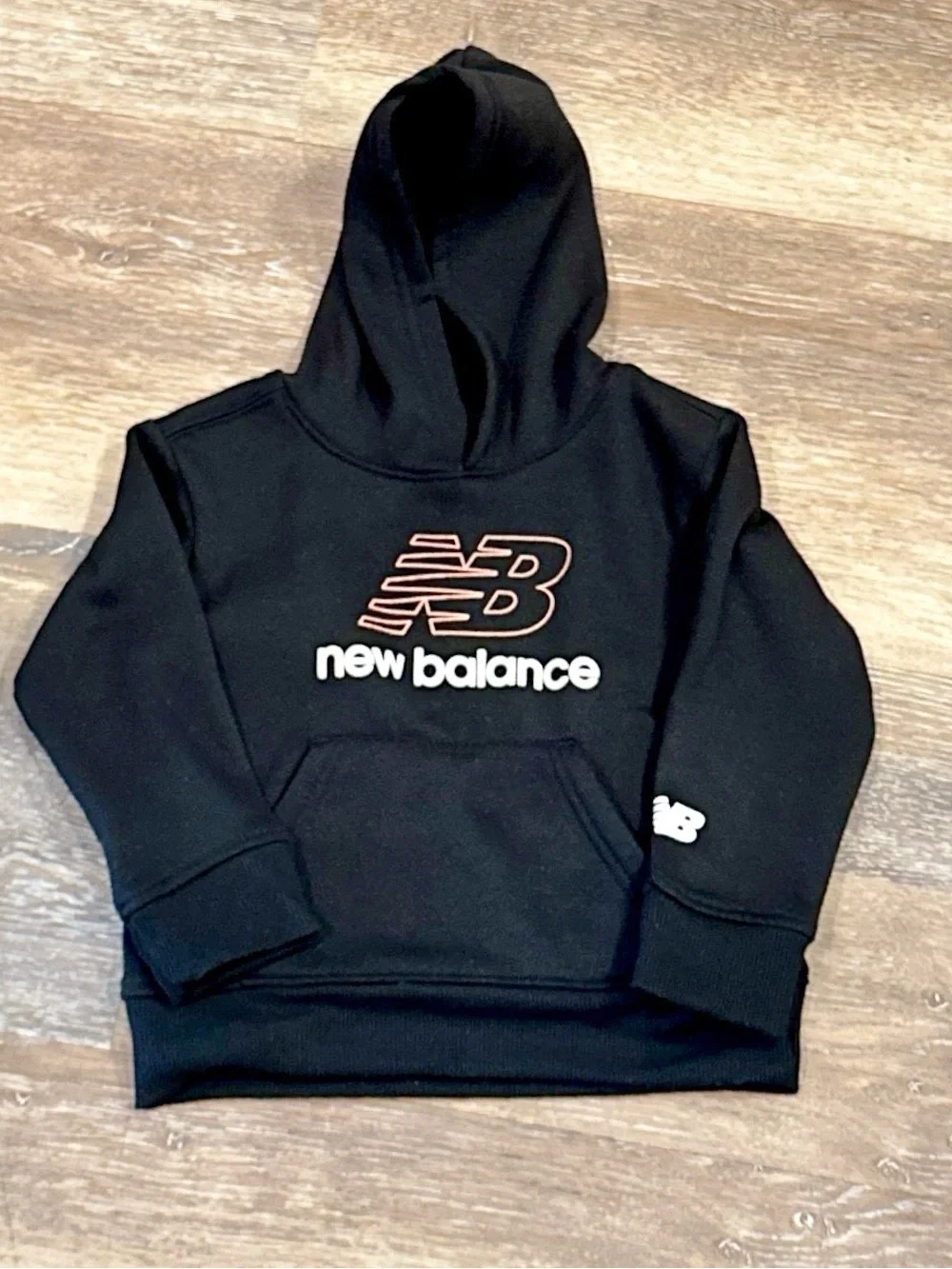 New Balance Brush Back Stacked Logo Hoodie & Jogger - 2T